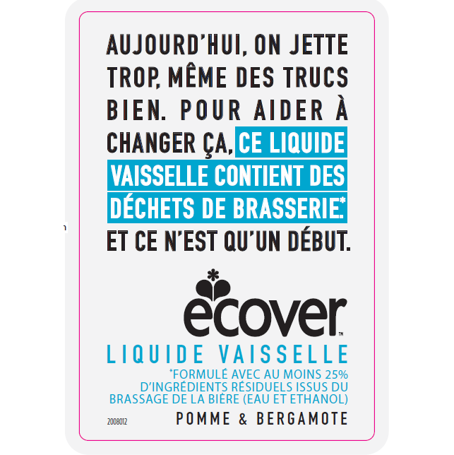 Biocoop soutient Ecover pour le lancement de son nouveau produit vaisselle